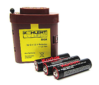 Batteriebox leer mit Abdeckung für 3 Stück AA Batterien